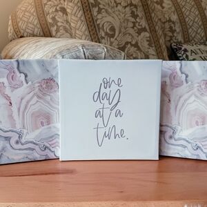 Wall Art Decor Canvases - Set of 3
